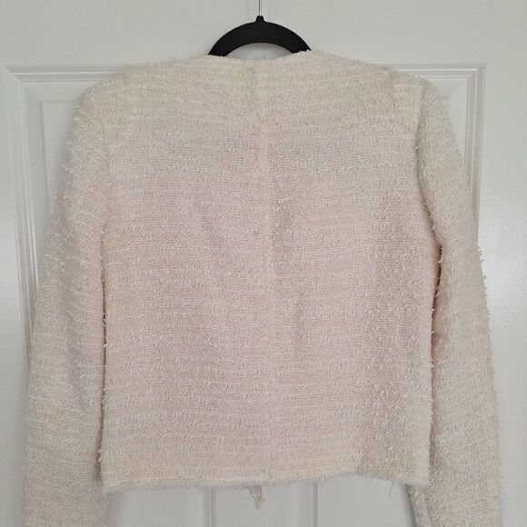 Truth and Pride Moto Jacket Women's Cream Metallic Long Sleeve Size S - Picture 6 of 9